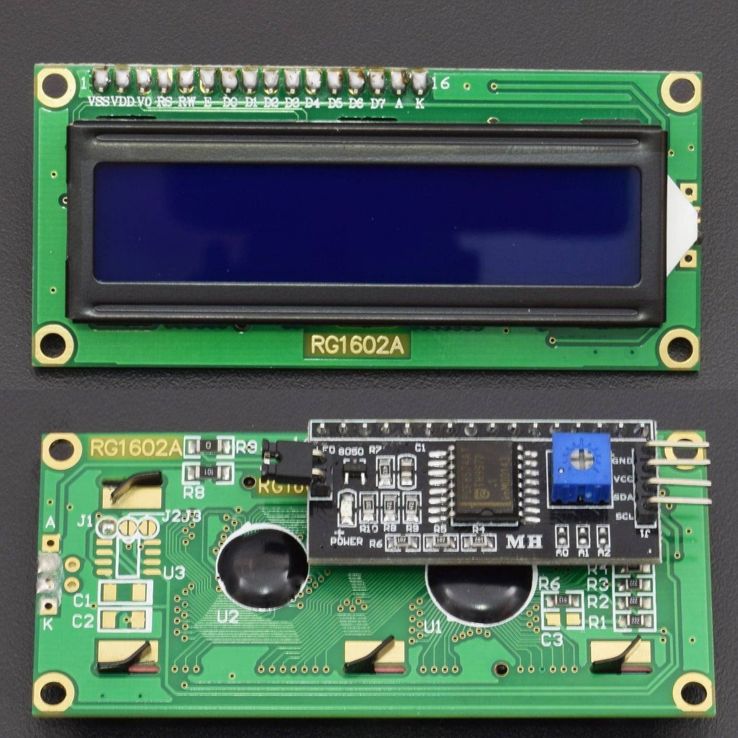 Test a 16*2 LCD display with I2C module interfacing with arduino uno - KT822 - REES52