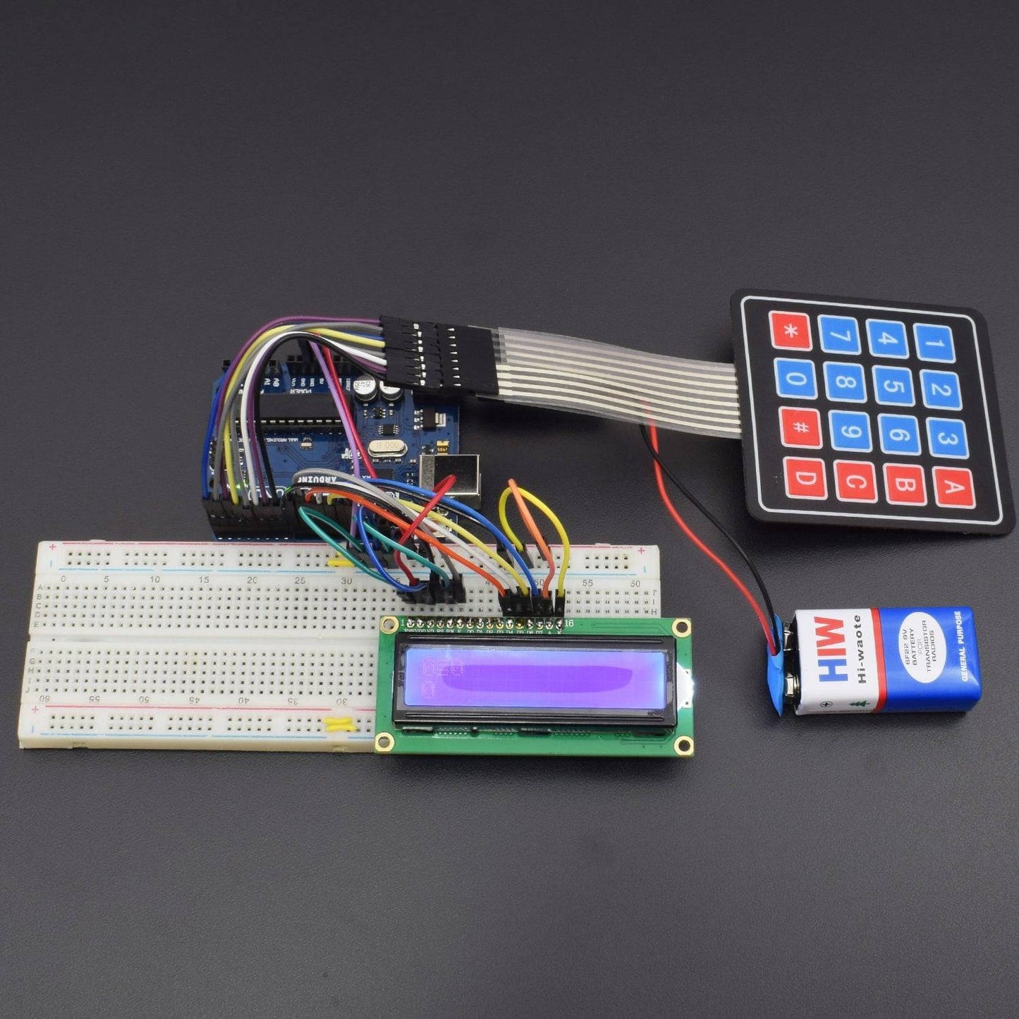 Make a calculator with the help of 4*4 keypad membrane interfacing with Arduino uno - KT810 - REES52