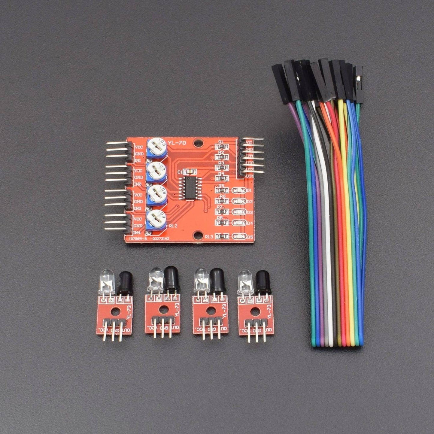 4 way IR sensor module interfacing with Arduino uno - KT728 - REES52