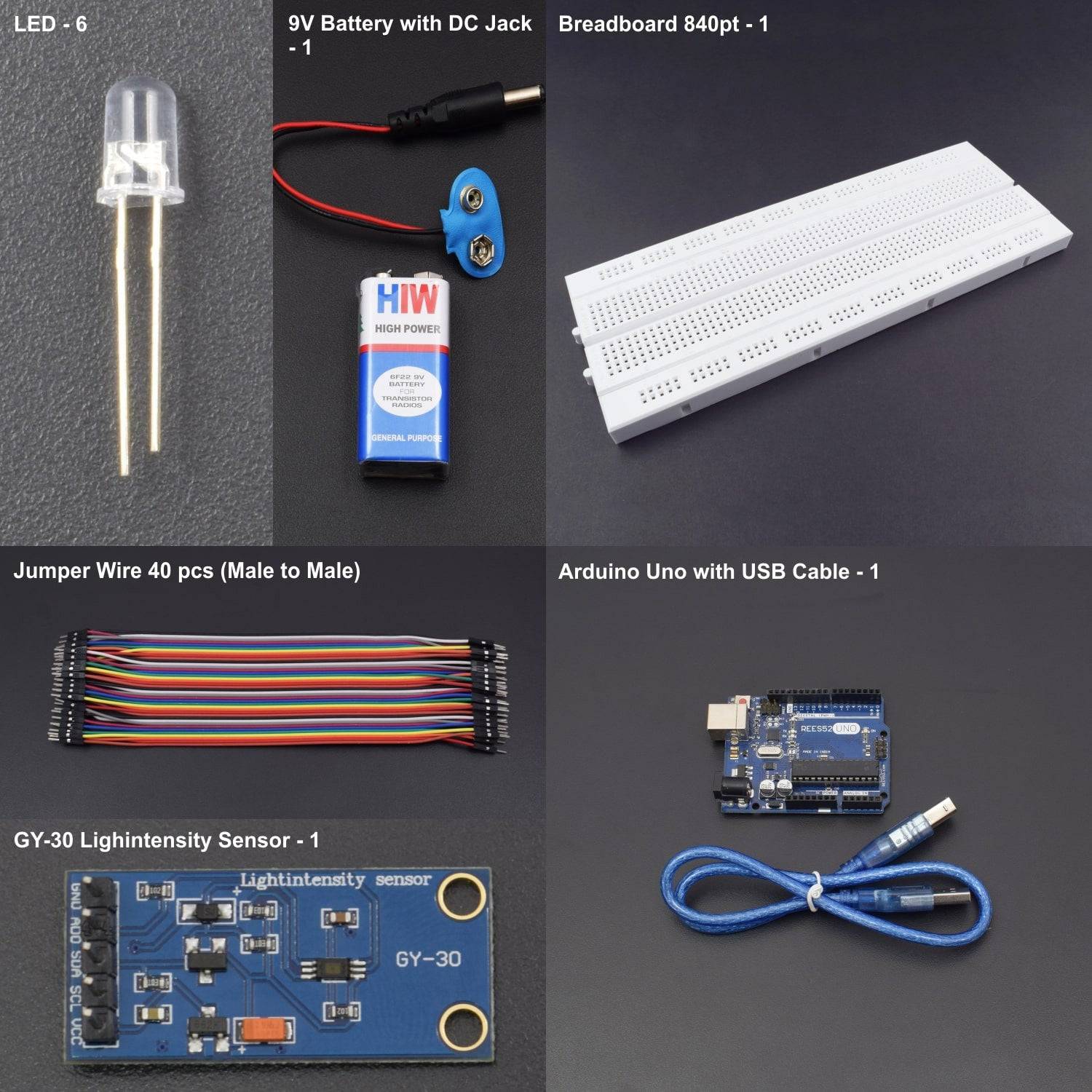 How to Control LED's Using GY-30 Light Intensity Sensor Module Interfacing with Arduino Uno - KT697 - REES52