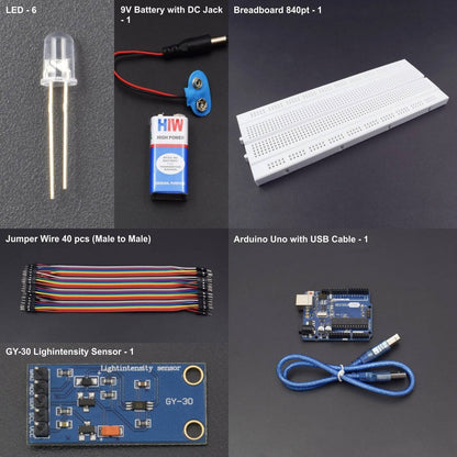 How to Control LED's Using GY-30 Light Intensity Sensor Module Interfacing with Arduino Uno - KT697 - REES52