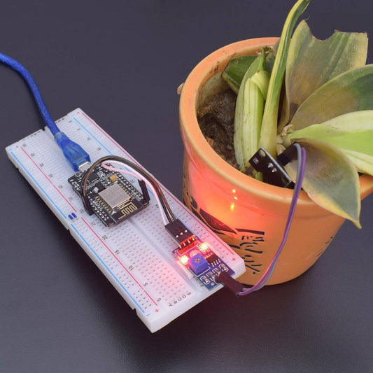 Make a IoT Based Soil Moisture Monitoring system using Soil Moisture Sensor with ESP8266-12e Board - KT568 - REES52
