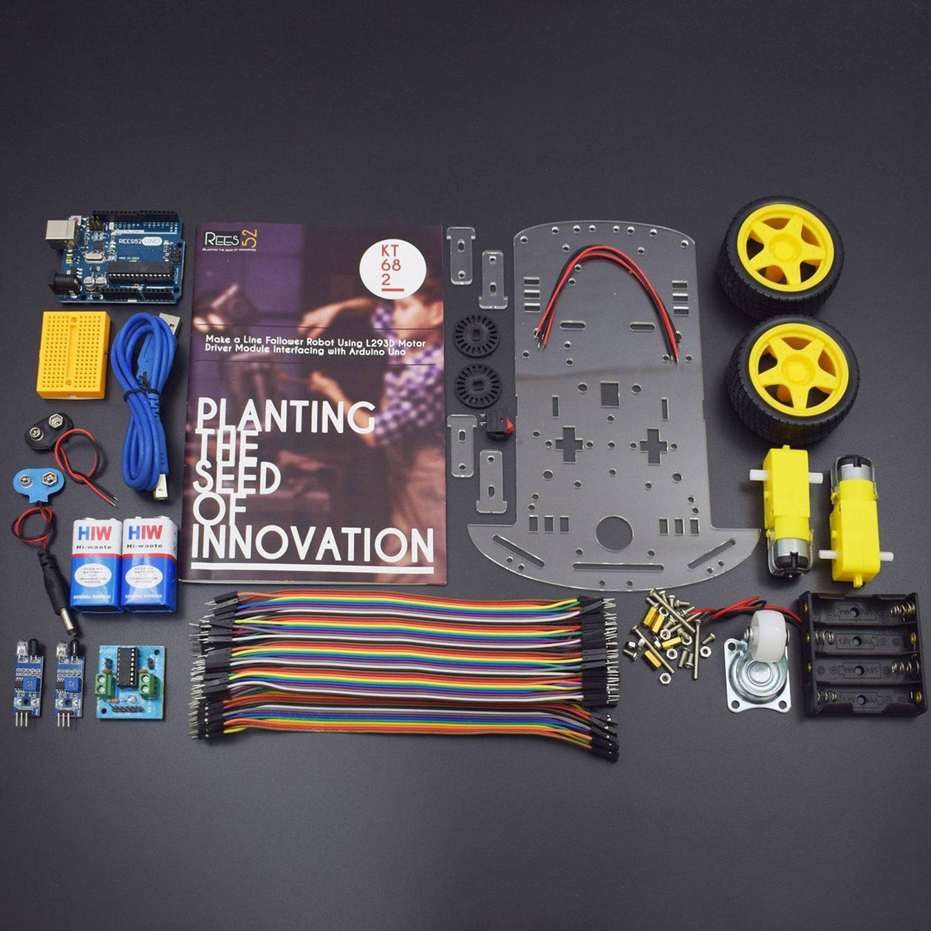 Make a Line Follower Robot Using L293D Motor Driver – REES52