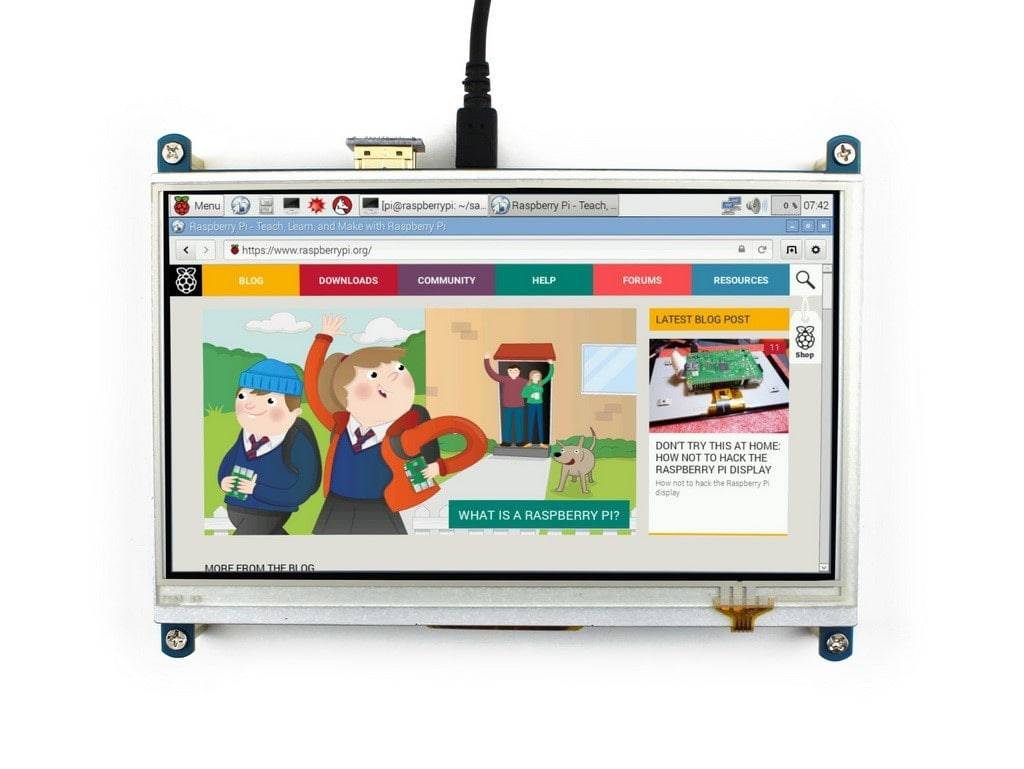 How to interface 7 inch Resistive Touch Screen LCD with Raspberry Pi 3 - KT840 - REES52