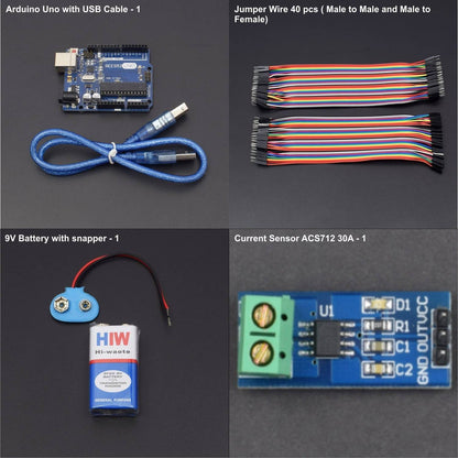 Measure the current Value using ACS712 Current Sensor- 30A interfacing with Arduino Uno - KT832 - REES52