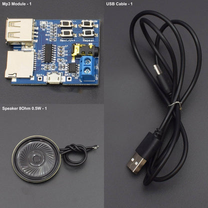 Make a music player using MP3 format TF card using U disk decoding Audio player amplifier module - KT825 - REES52