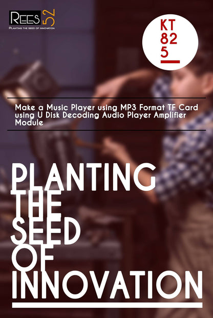 Make a music player using MP3 format TF card using U disk decoding Audio player amplifier module - KT825 - REES52