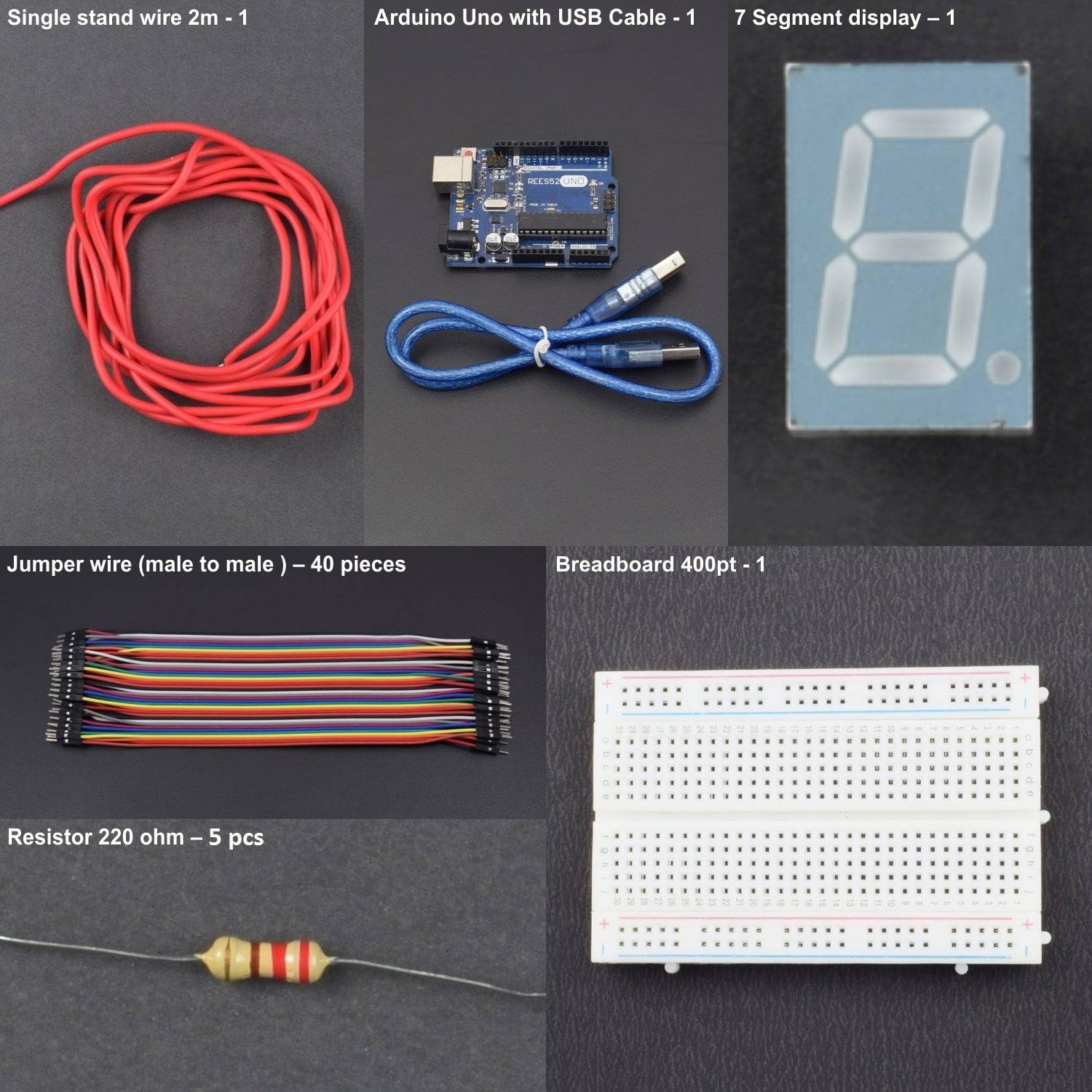 Make a launch pad count down sequence display using 7 segment display interfacing with Arduino uno - KT936 - REES52