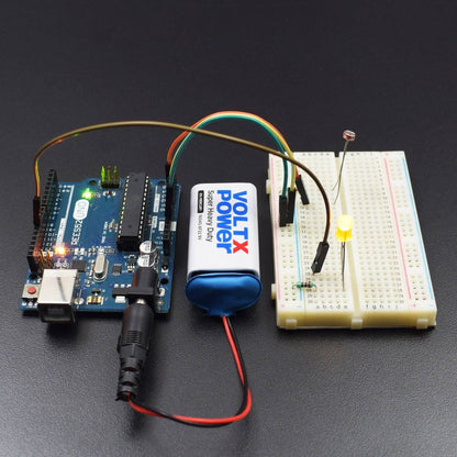 Arduino Project Kit Control the intensity of led using LDR