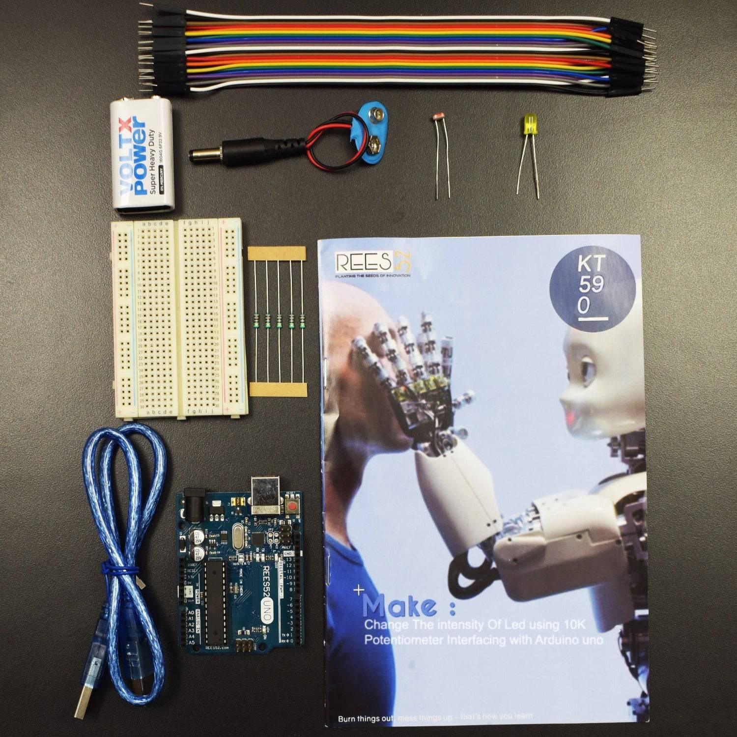 Arduino Project Kit Control the intensity of led using LDR