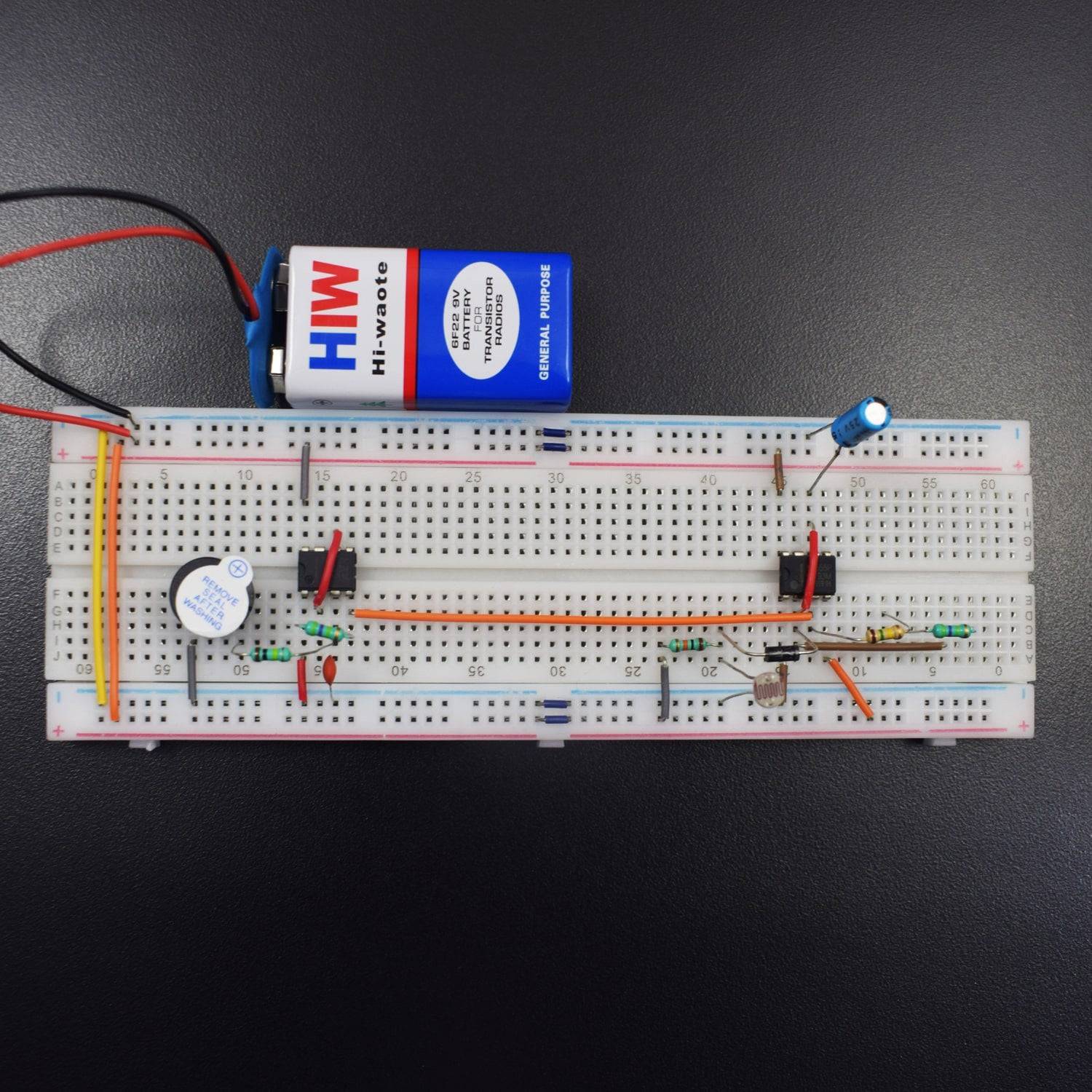 Make a Refrigerator Door Alarm using 555 Timer IC and LDR - KT874 - REES52