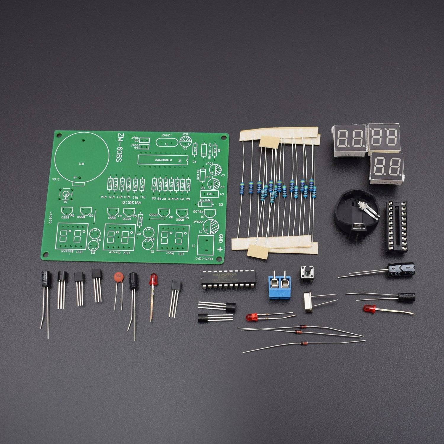 6 Bits DIY Digital Electronic Clock Kit AT89C2051 Chip Clock Kit Soldering Practice Learning C51  Kits   - RS1058 - REES52