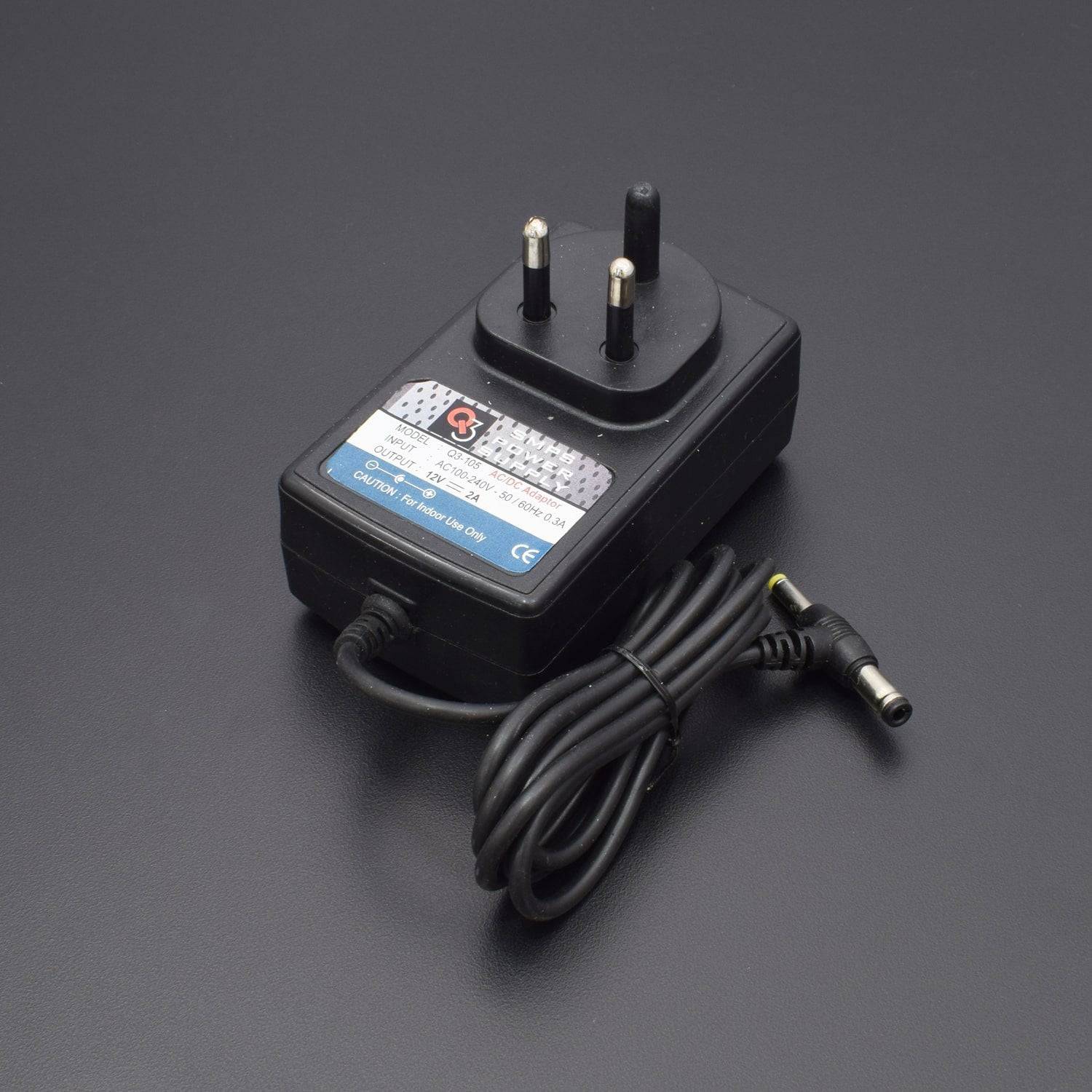 12V  2Amp double Pin Adapter power supply 2 Ampere 12 volts adapter for CCTV Modems Set top boxes toys games adapter - RS782 - REES52