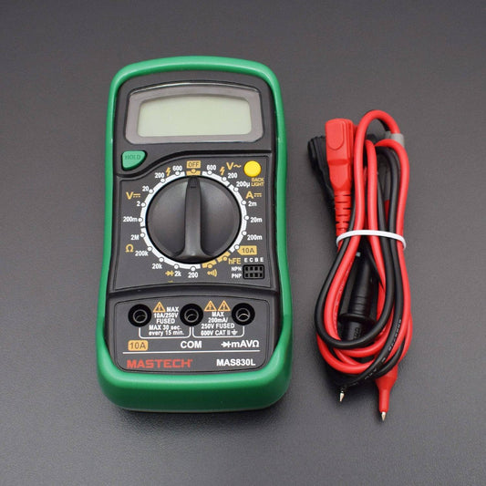 MAS830L Digital Multimeter - Multi meter with Probes, Original - RS1109 - REES52