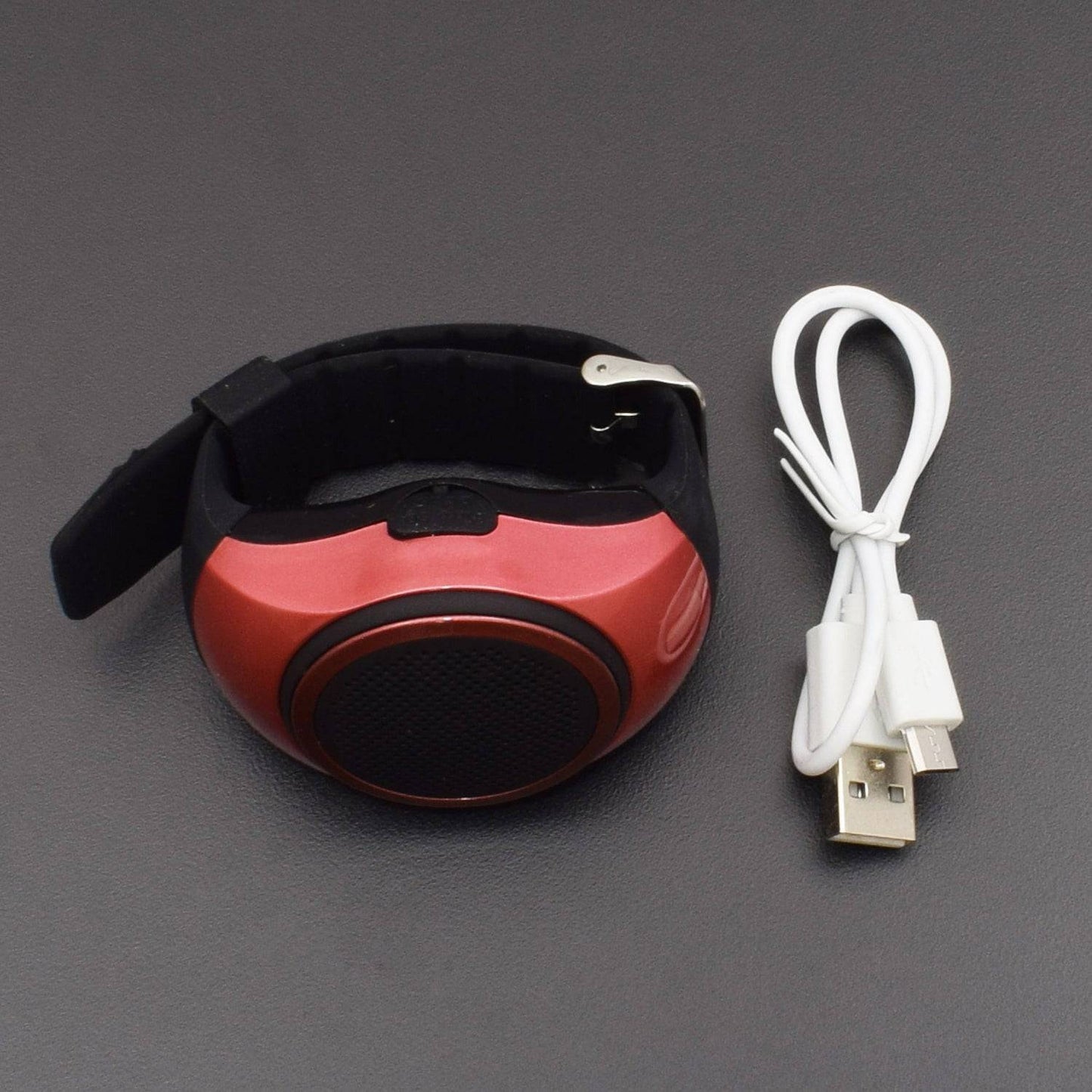 Portable Wireless Bluetooth Speaker Watch,Multi-Functional Bracelet Speaker Wristwatch with MP3 Music Player (B20, red) - RS895 - REES52