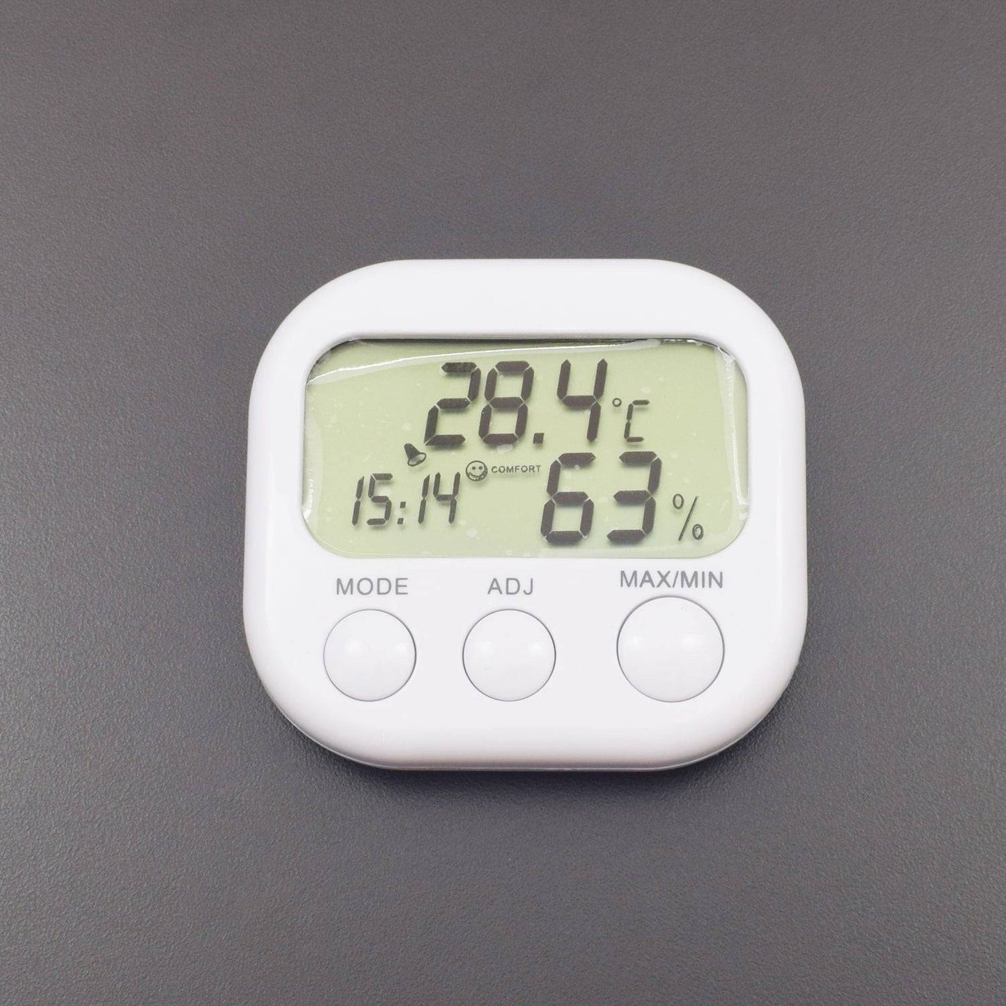 New Digital Moisture Meter Thermometer Humidity Meter Hygrometer Temperature Clock Hygrometer TA638 White - RS1786 - REES52