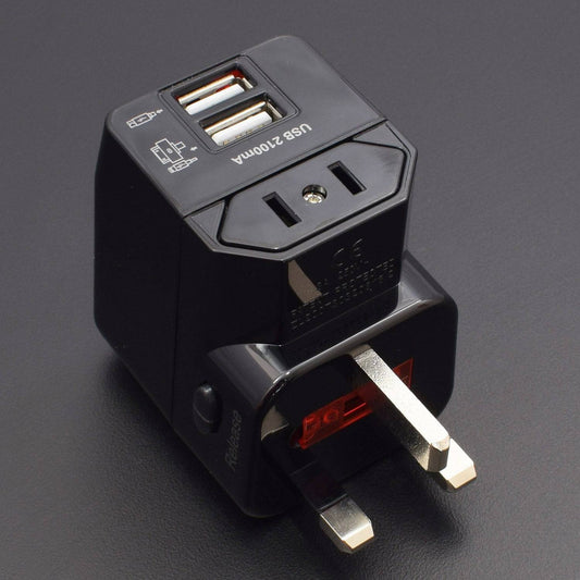 2- USB 2.1A (300A-B2) Universal Travel Adapter - RS577 - REES52