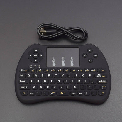 Mini Wireless Keyboard H9 2.4G Multi-media Remote Portable Handheld Mouse Touchpad Keyboard Black - RS713 - REES52