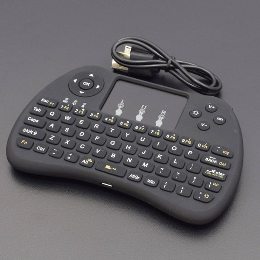 Mini Wireless Keyboard H9 2.4G Multi-media Remote Portable Handheld Mouse Touchpad Keyboard Black - RS713 - REES52