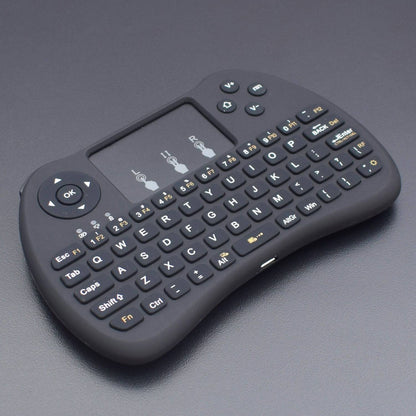 Mini Wireless Keyboard H9 2.4G Multi-media Remote Portable Handheld Mouse Touchpad Keyboard Black - RS713 - REES52