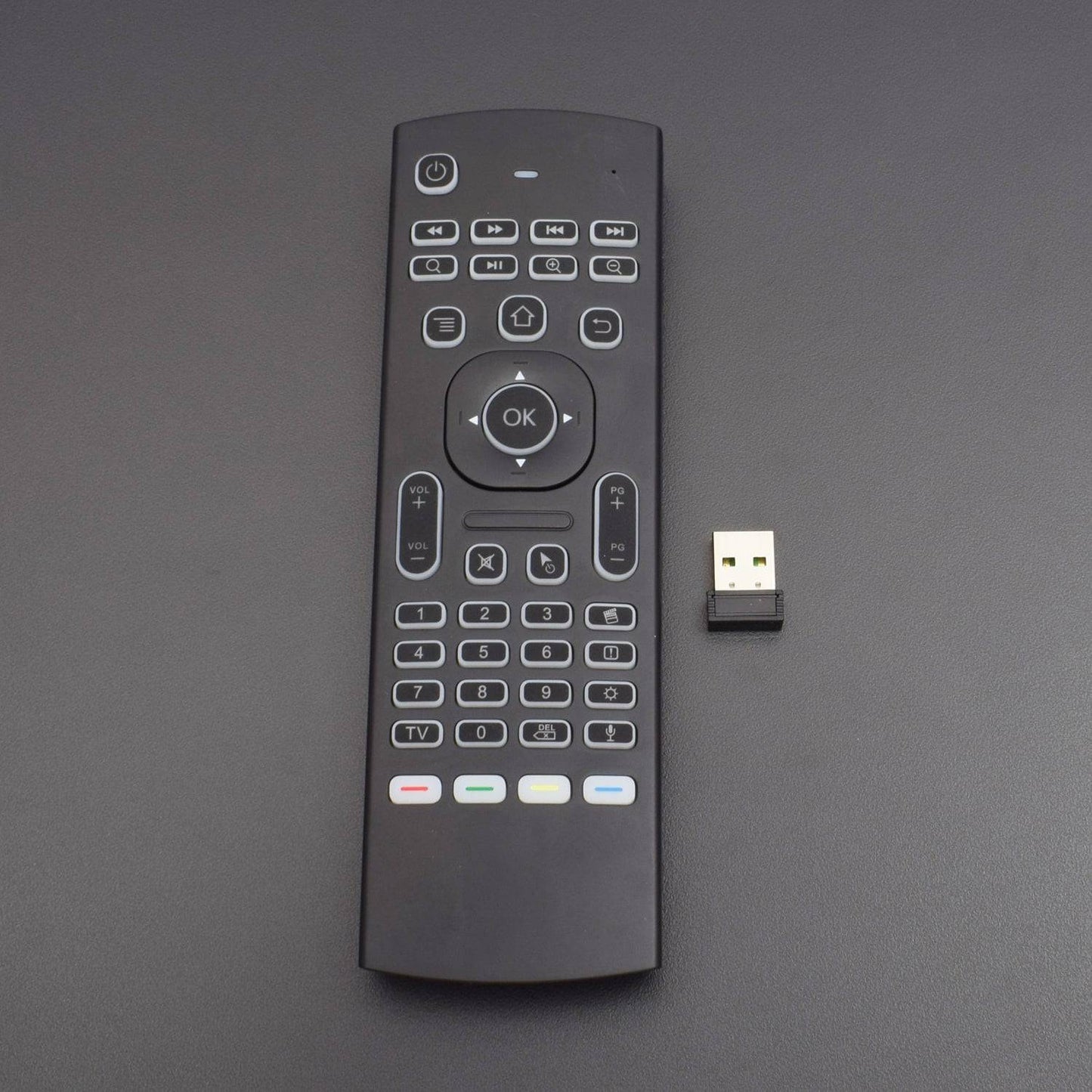 2.4Ghz Air Mouse Remote Control 7 Colors Backlighting Keyboard for PC Samsung Smart TV etc. - RS719 - REES52