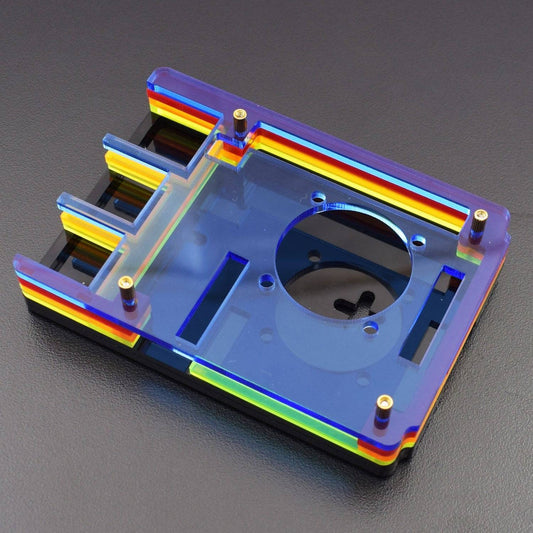 Raspberry Pi Five Layer Acrylic Case Rainbow for Raspberry Pi 4 Model B and B plus (Type - A) - RS2290 - REES52