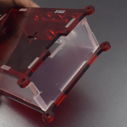 Raspberry Pi-4 Acrylic Case Red And White - RS2301 - REES52
