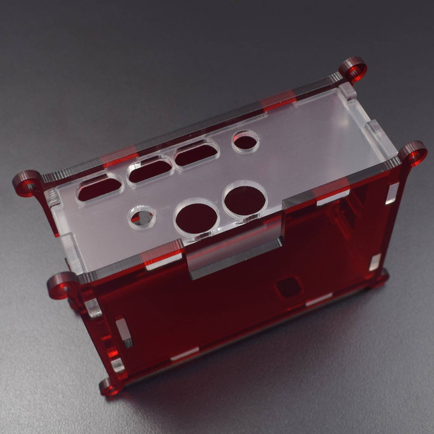 Raspberry Pi-4 Acrylic Case Red And White - RS2301 - REES52