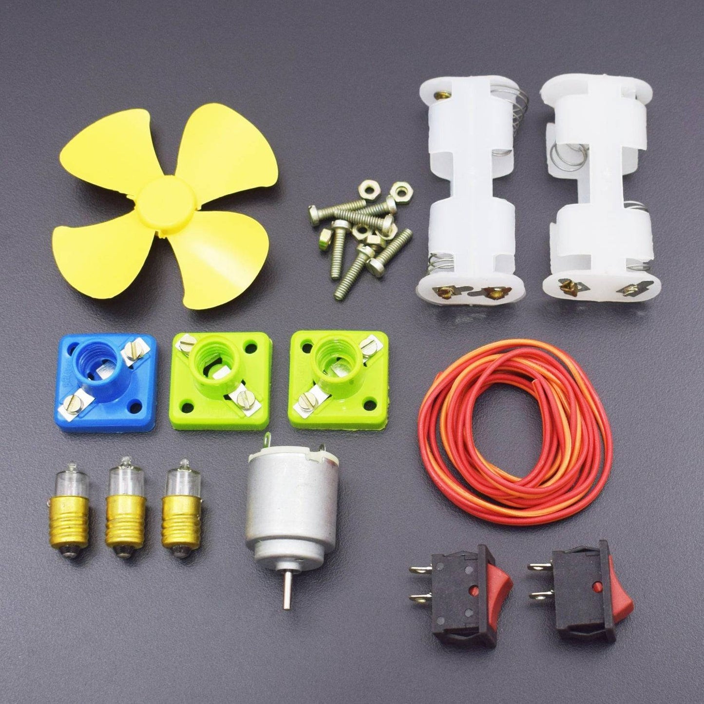 Electronics 25 Items Loose Parts Materials Science Project Kit (Multicolour)-KT1088 - REES52