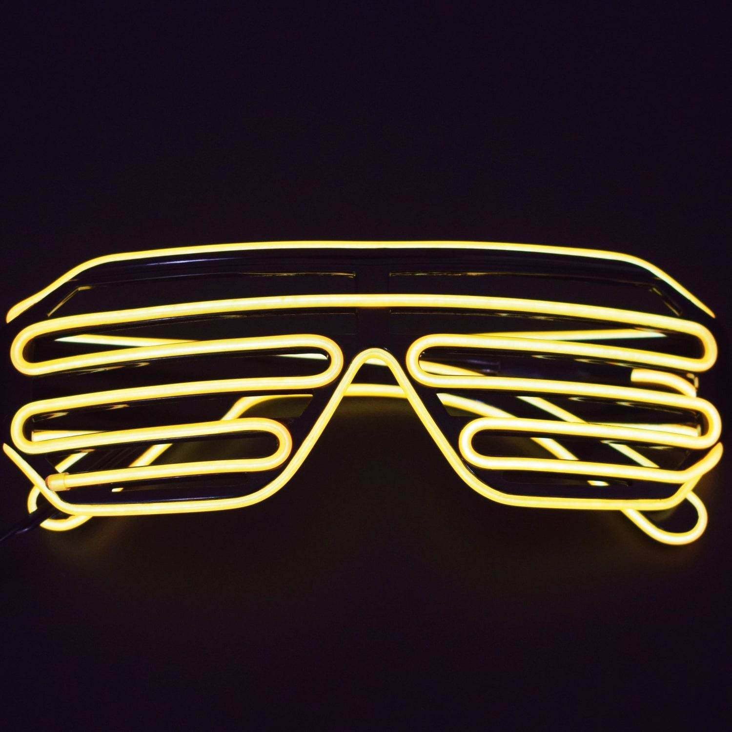 ORANGE LIGHT UP EL WIRE SHUTTER GLASSES -RS1624 - REES52