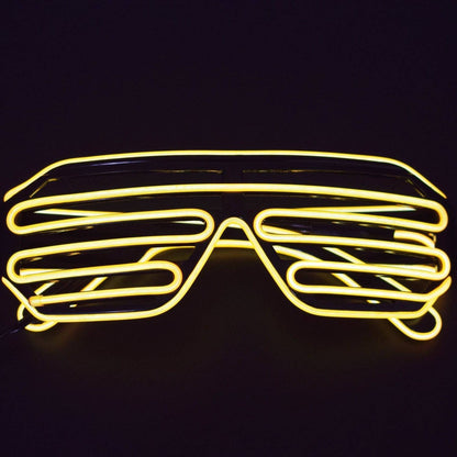 ORANGE LIGHT UP EL WIRE SHUTTER GLASSES -RS1624 - REES52