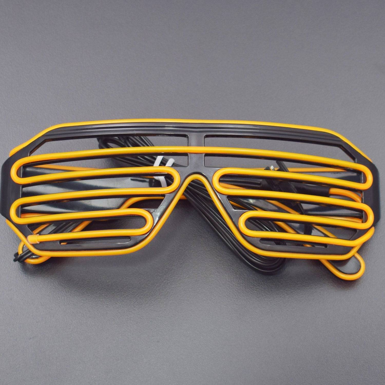 ORANGE LIGHT UP EL WIRE SHUTTER GLASSES -RS1624 - REES52