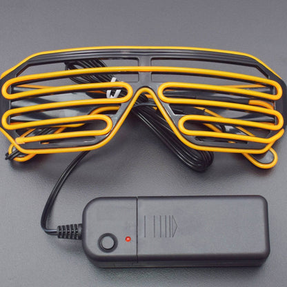 ORANGE LIGHT UP EL WIRE SHUTTER GLASSES -RS1624 - REES52