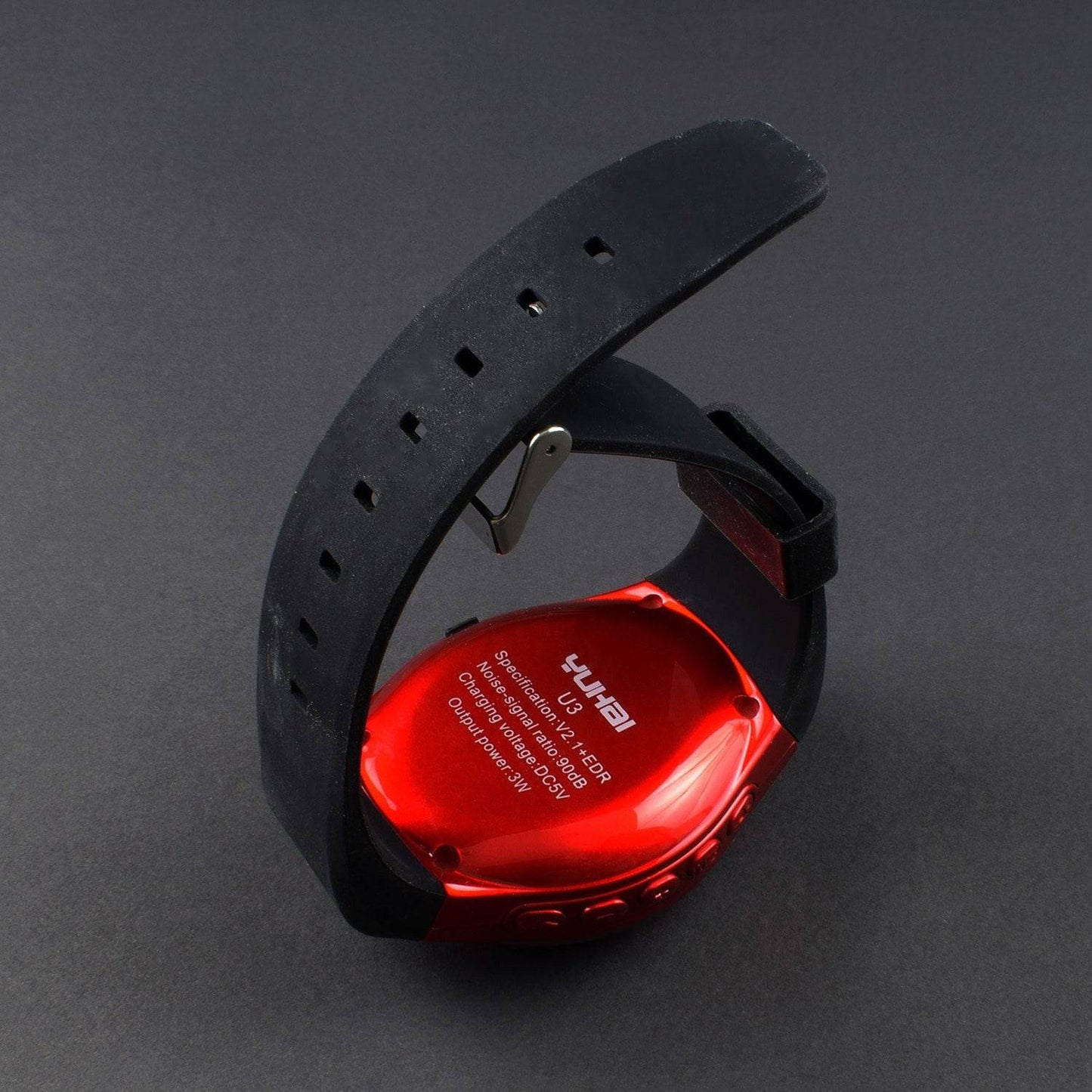 Portable Wireless Bluetooth Speaker Watch with MP3 Music Player, Hands-free call, Radio, Supporting USB, TF Card ( red) - RS212 - REES52