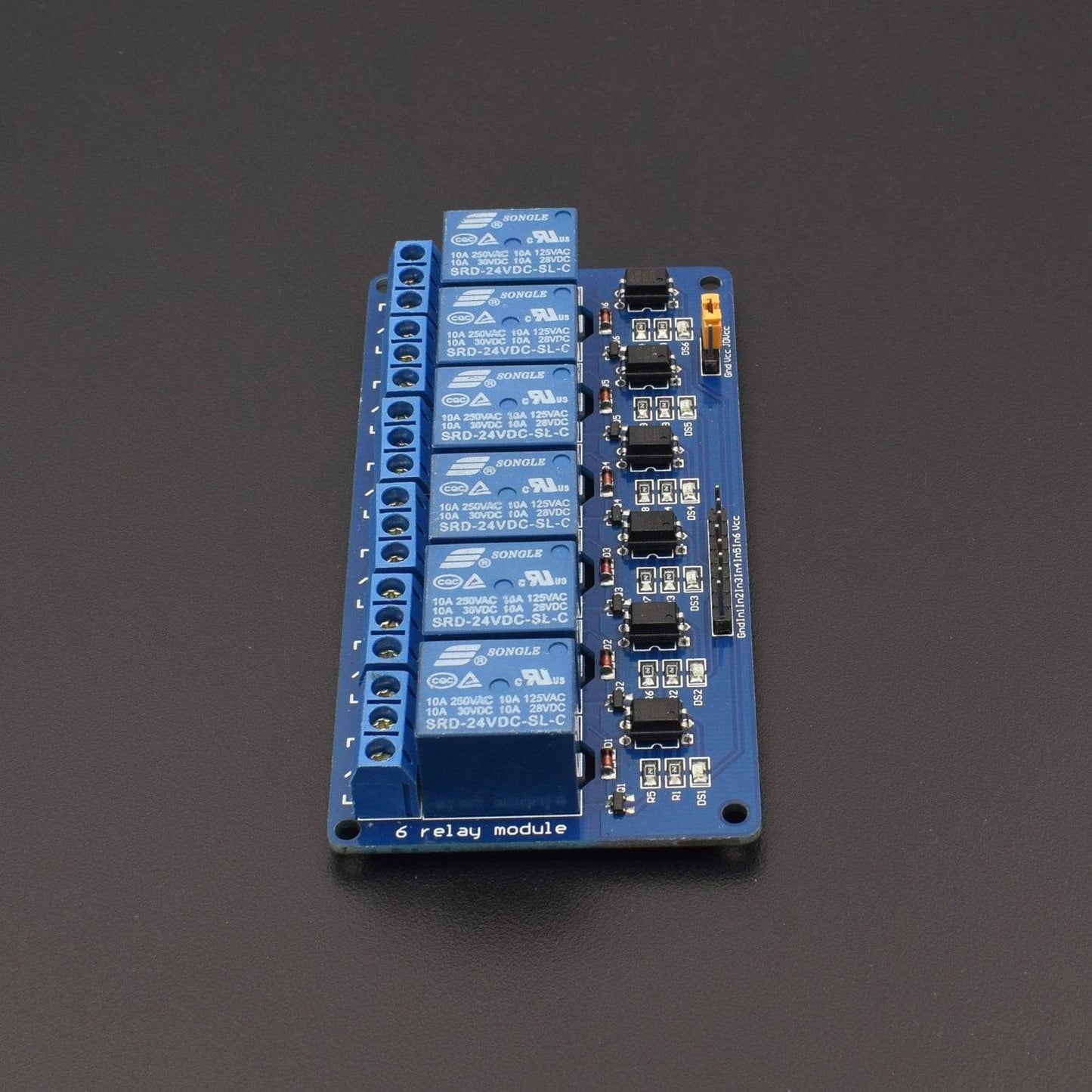 6 Channel Relay Module DC 24V with Optocoupler isolation H / L high / low Level Triger for Arduino- NA194 - REES52