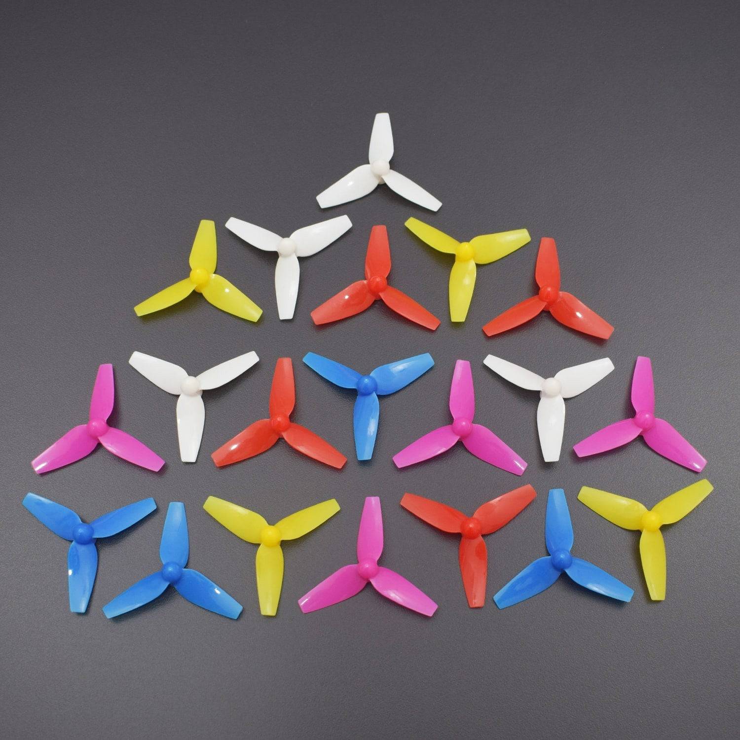 KINGKONG/LDARC 10pairs 48mm 3 Blade Multicolour Propeller for Tiny 8X FPV Racing Drone Quadcopter - RS1393 - REES52