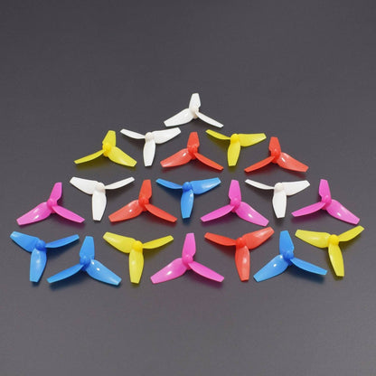 KINGKONG/LDARC 10pairs 48mm 3 Blade Multicolour Propeller for Tiny 8X FPV Racing Drone Quadcopter - RS1393 - REES52