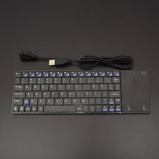 Rii K12+ Ultra Slim Portable Mini Wireless Keyboard (Black) - RS215 - REES52