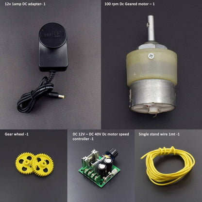 Control a speed of DC motor using 12-40V 10A Power DC motor speed controller - KT823 - REES52