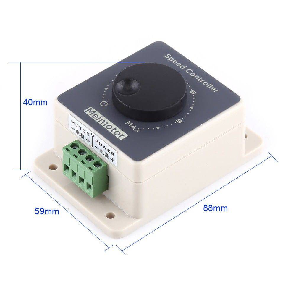 10-60V 20A Pulse Width Modulator PWM DC Motor Speed Controller Waterproof Shell 100K ohm Regular Switch- RS2598 - REES52