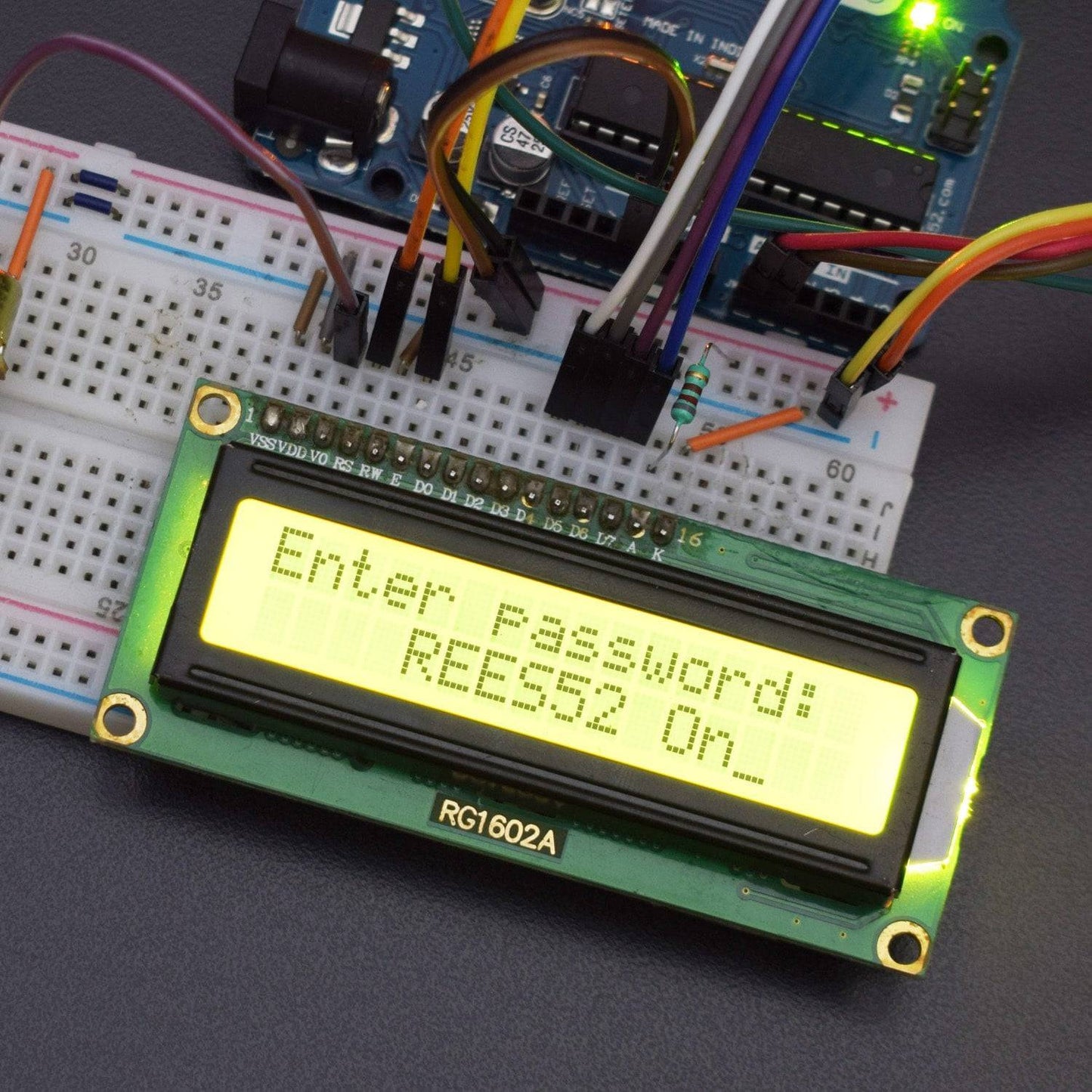 Access a 4 digit Passcode using joystick module and display the code on 16*2 Lcd interfacing with Arduino uno - KT986 - REES52