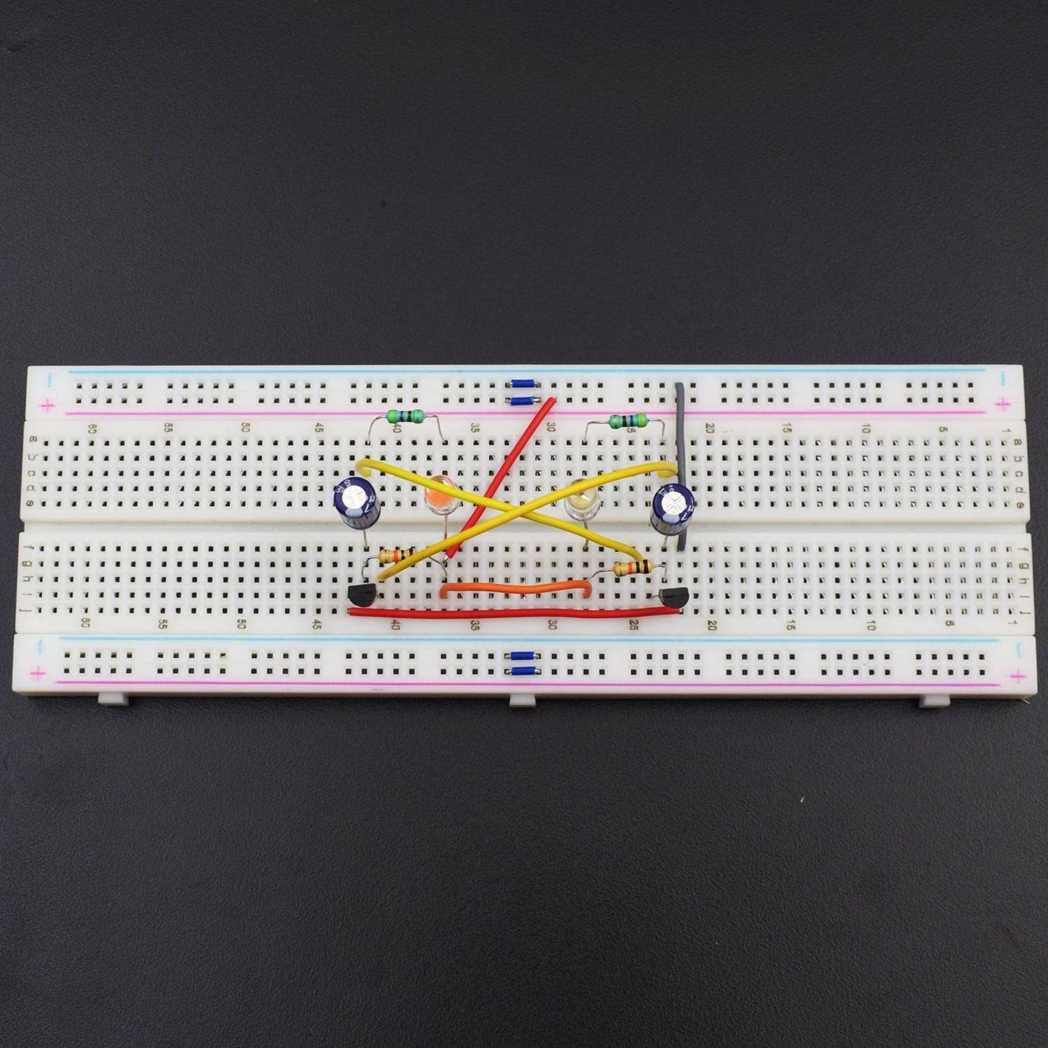 Make a Flip Flop Led circuit using BC547 transistor and led - KT577 - REES52