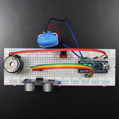 Make an Obstacle Detector for Blind people using Ultrasonic Sensor Module - KT588 - REES52