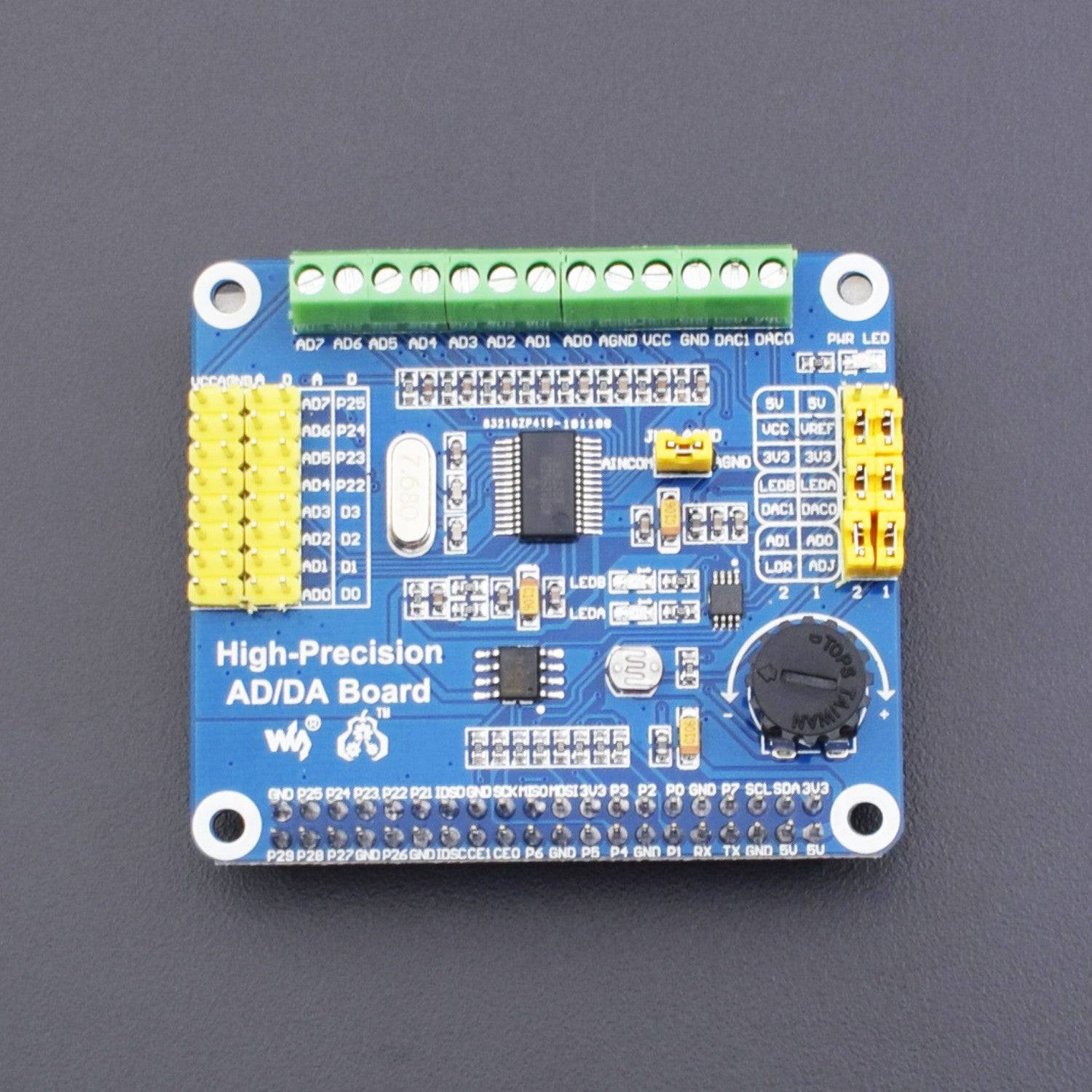 Raspberry Pi AD/DA ADS1256 DAC8552 Sensor Supports Adding High-Precision AD/DA Functions to Raspberry Pi - RS1001 - REES52