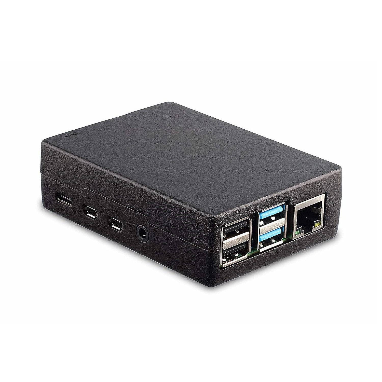 Raspberry Pi 4 Aluminum Alloy Case, Metal Shell Support Raspberry Pi 4 Model B And B Plus (Black)- RS2435 - REES52