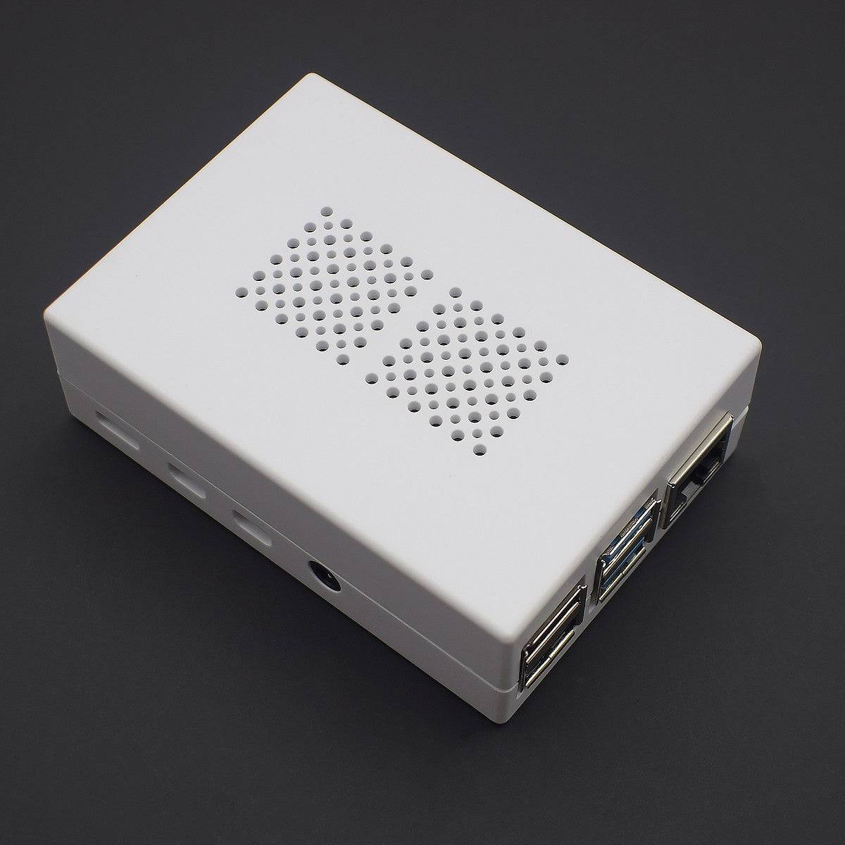Raspberry Pi 4 ABS Case Firm Dust Resistance With Dual Fan For Pi 4 Model B (White) - RS2662 - REES52