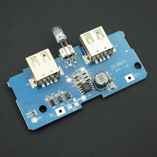 5V 2A Power Bank Charger Board Charging Circuit Board Step Up Boost Power Supply Module Dual USB Out - RS2608 - REES52