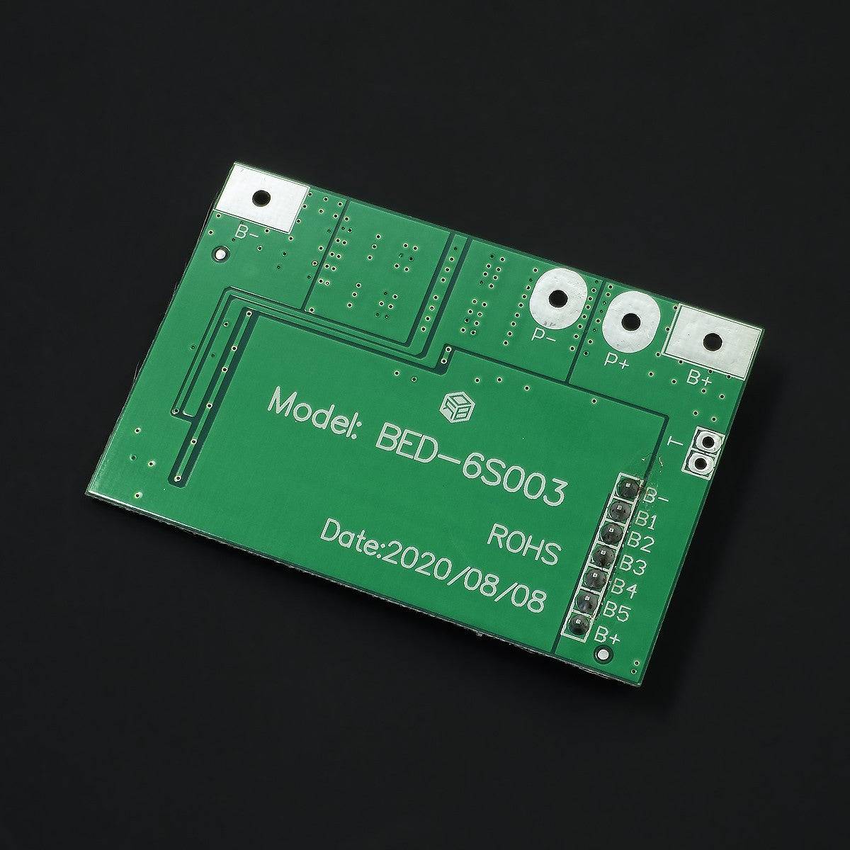 6S 22.2V Li-ion 18650 Lithium Battery BMS Charger Protection Board with Balance Integrated Circuits- RS2600 - REES52