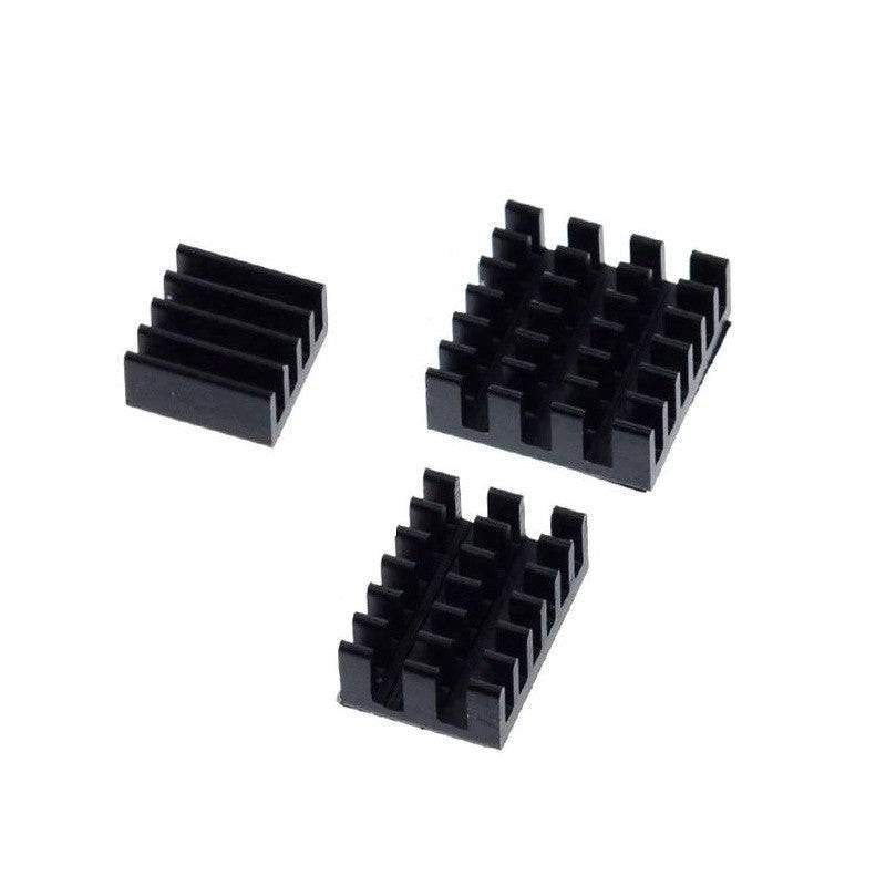 3 in 1 Aluminum Heatsink for Raspberry Pi 4 Model B - Black - RS2459 - REES52