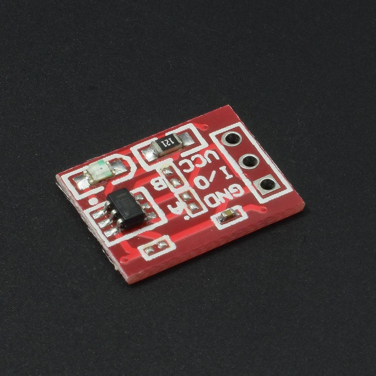 TTP223 Touch Key Switch Module Touching Button Self-Locking/No-Locking Capacitive Switches Single Channel (Red) - RS2607 - REES52